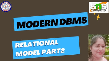 P.Revathi | AP | AI & DS | Relational Model Part2 | MDBMS | SNS Institutions