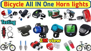 Bicycle all in one Horn lights || bicycle horn || cycle led light Horn || Electronics verma