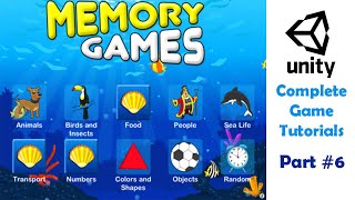 Memory Game Unity Part #6 | Brain Game - Picture Match | Unity Game Tutorial screenshot 5