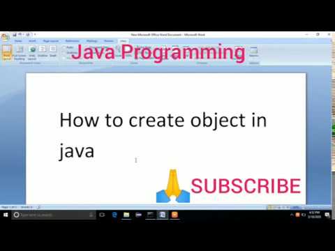 How to create Object in java, (Java programming- 10) java example-2 #CS ...