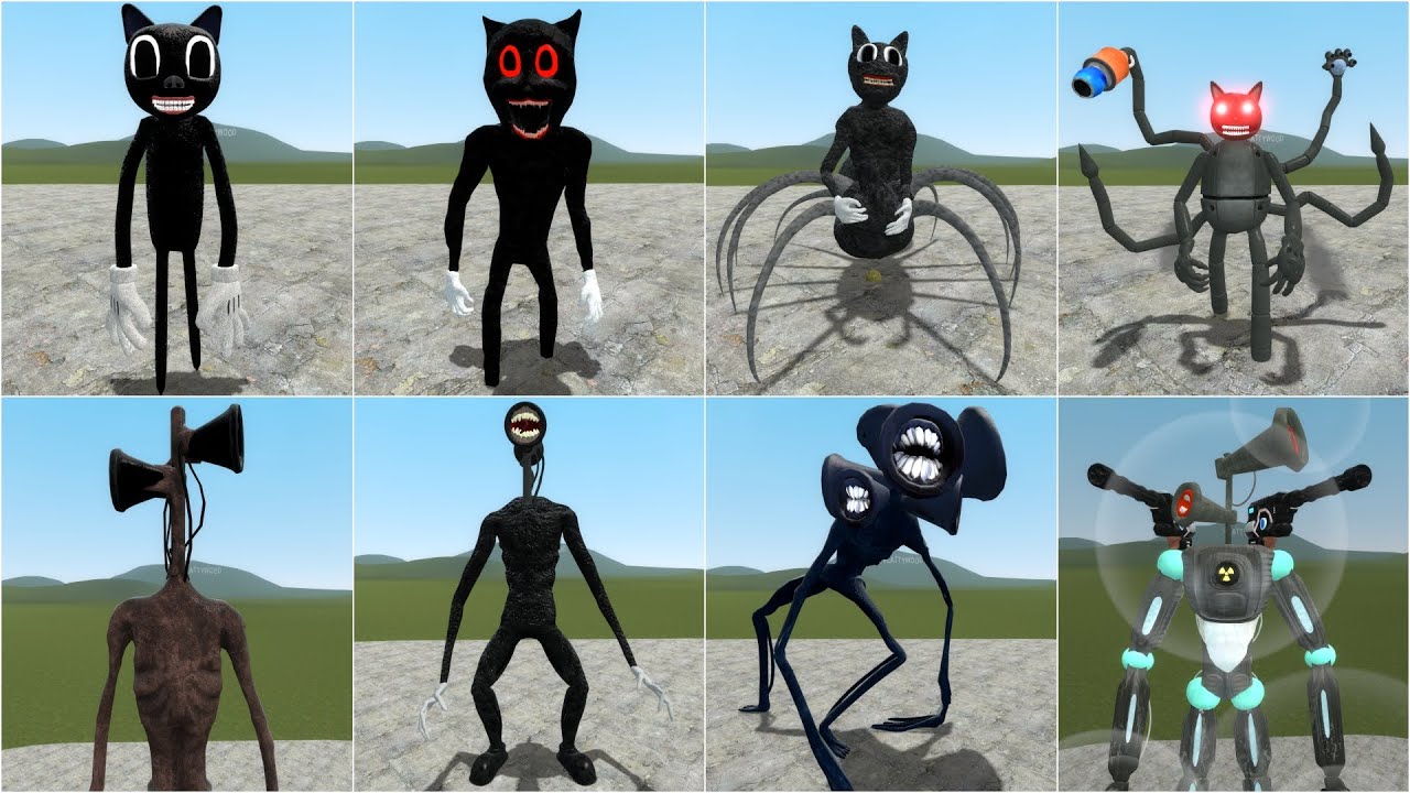 I BECAME ALL SIREN HEAD AND ALL CARTOON CAT TREVOR HENDERSON CREATURES ...