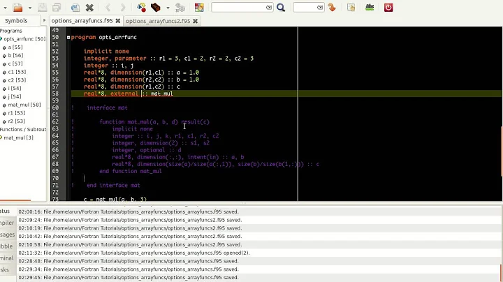 Advanced Fortran Programming : 026 : Optional Parameters 2 and Array Valued Functions