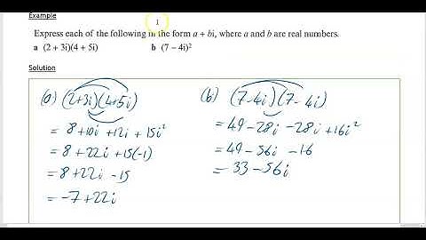 Complex Numbers Video 1