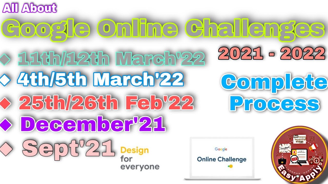 1st Round to Offer Letter - All About Google's Online Challenges 2021-2022  - YouTube