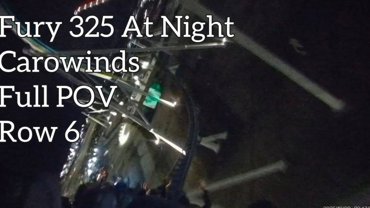 Fury 325 at Night | Row 6 | Full POV | Non-Copyright | December 2025