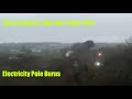 Storm Eunice North Devon Power Cable Pole Burns Bright Part 1