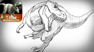 How to draw a T-rex dinosaur BEST artists reference apps screenshot 1