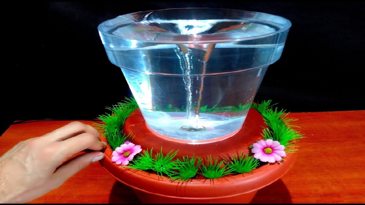How to make Water Vortex Fountain with plastic Pots very easy - YouTube