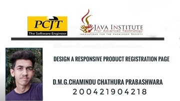 Web project task 12 | Chamindu Chathura Prabashwara | java  institute