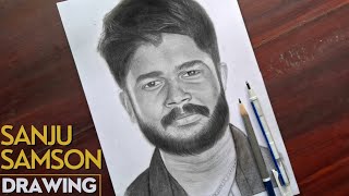 Sanju Samson Drawing | Sanju Samson realistic pencil drawing | Rajasthan Royals
