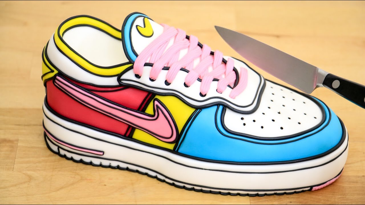 ⁣CARTOON Sneaker Nike AF1 CAKE | Comic Cake Idea by Cakes StepbyStep