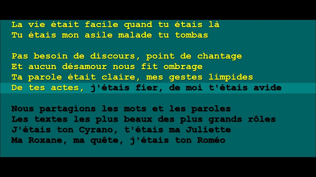 Regrets (Tango to Evora) : karaok vertical chant virtuel