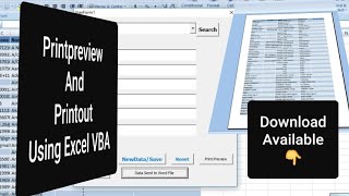 Print preview and print out through excel userform, excel VBA coding for printpreview and printout