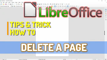 Wie löscht man eine leere Seite bei LibreOffice?
