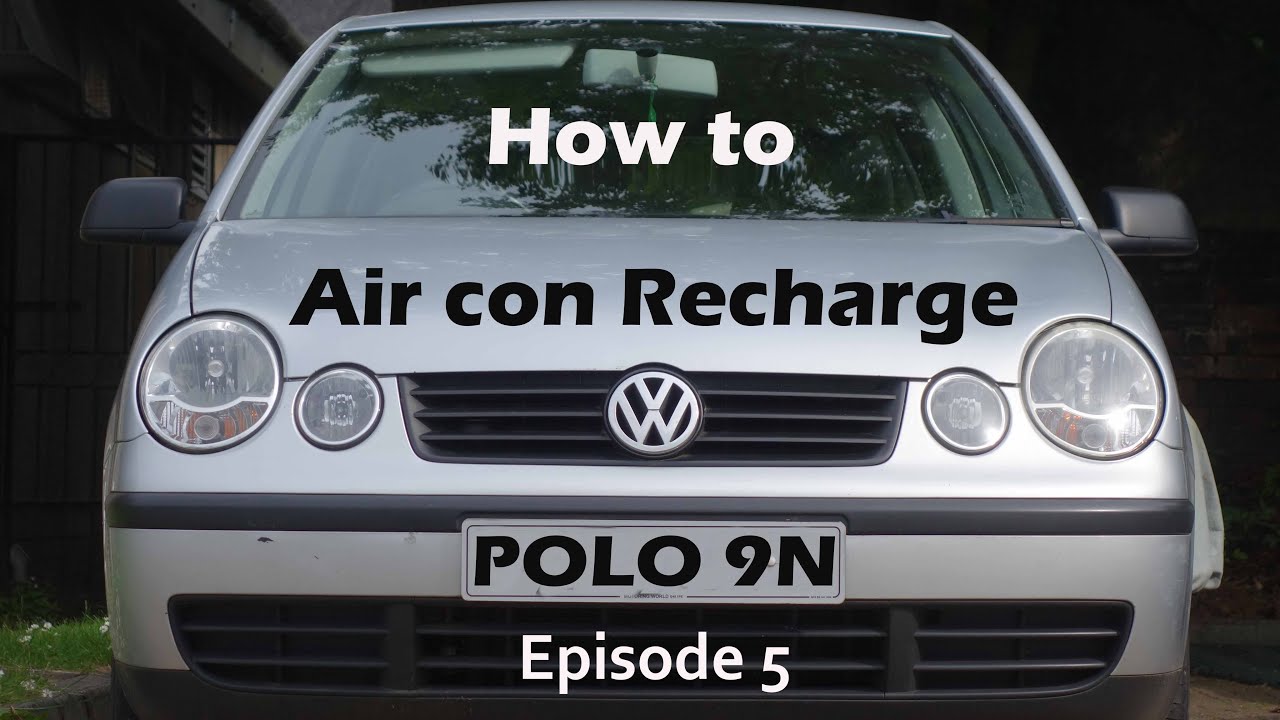VW Polo 9N repairs. Episode 5. Air conditioner recharge. 