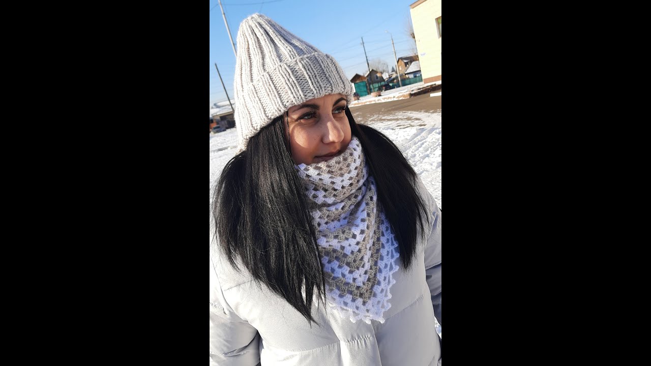 Шапка с модной макушкой резинкой 2 на 2 - YouTube