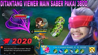 DITANTANG VIEWER MAIN SABER PAKAI 3 BOD😱 TOP GLOBAL SABER KENAPA TIDAK FULL BOD AJA❗MOBILE LEGENDS