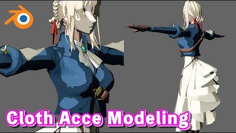 【Blender 2.91】Low Poly  洋服・アクセサリー モデリング【Timelapse】