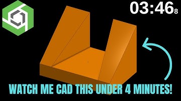 Learn HOW to CAD this drawing under 4 MINUTES! (GrabCAD)