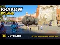 4K Krakow old town square 06.2021 Poland - City life - Urban life