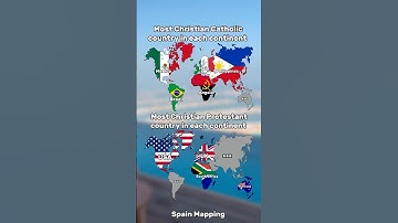 Most Catholic and Protestant country in each continent #geography #europe #mapping #history