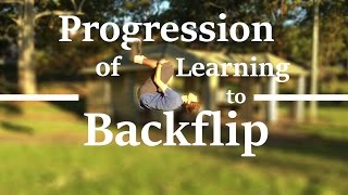 Progression of Learning to Backflip