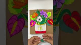 How to make paper flower bouquet 🌸✨ #art #crafts #tutorial #process #explore