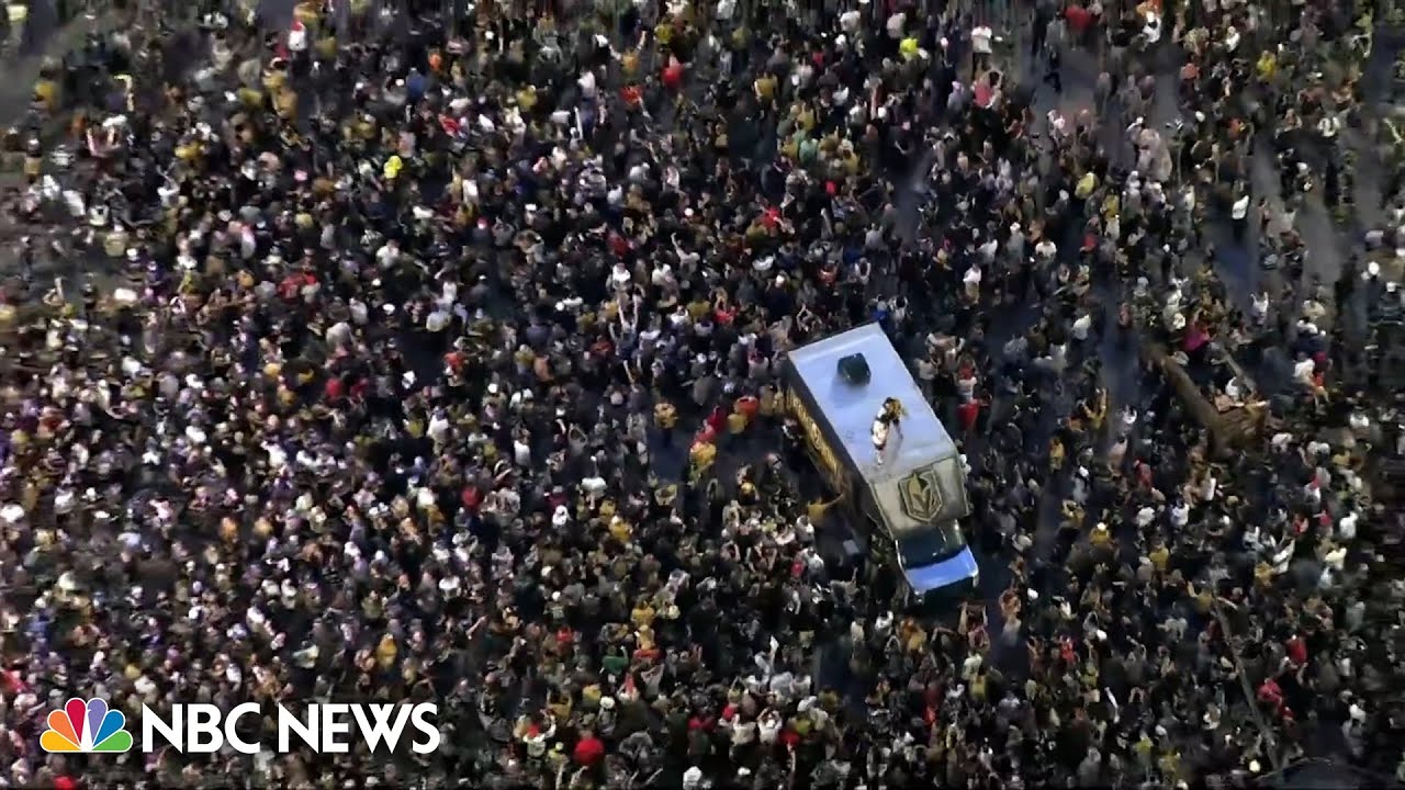 Golden Knights fans celebrate Stanley Cup win