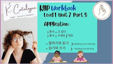 KIIP LEVEL 1: Workbook Unit 7  Application - Speaking, Listening, Reading, Writing Practice