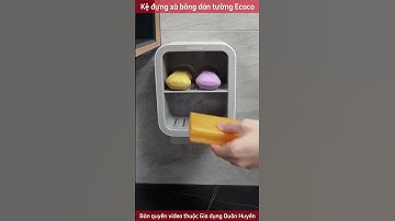 Hộp đựng xà bông ECOCO cao cấp, Kệ để đồ nhà tắm đa năng kèm khay hứng nước không khoan tường