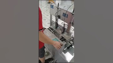 Automatic bathroom floor mat tagging machine