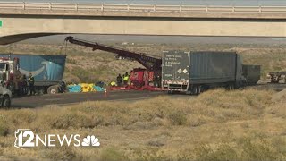 2 dead after Amazon tractortrailer crashes on I10