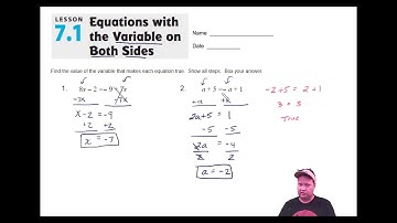7 1   Solving Equations with Variables on Both Sides