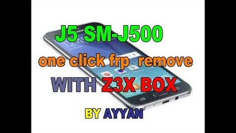 Samsung Galaxy J5 J500F - How to bypass Google account z3x box