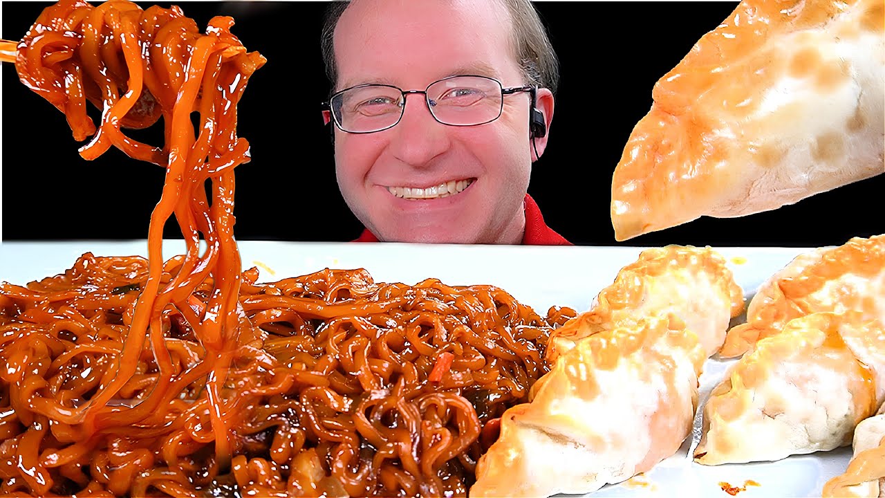 ASMR BLACK BEAN NOODLES MUKBANG EATING SOUNDS