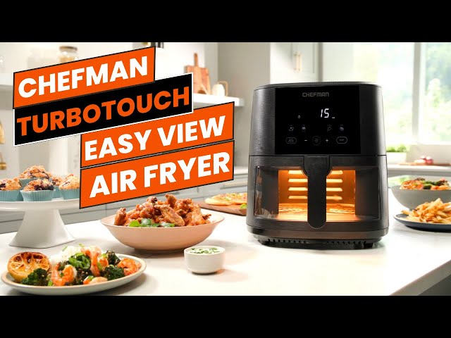 Chefman TurboTouch Easy View Air Fryer, The Most Convenient And Healthy Way  To Cook Oil-Free, Watch Food Cook To Crispy And Low-Calorie Finish Through