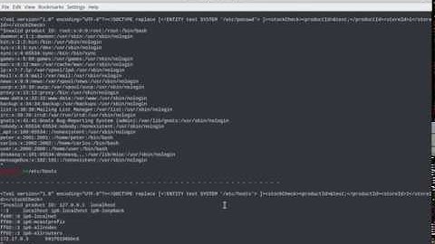 Zoshell  XML External Entity (xxe to lfi)