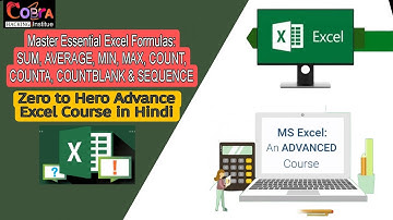 Master Essential Excel Formulas: SUM, AVERAGE, MIN, MAX, COUNT, COUNTA, COUNTBLANK & SEQUENCE