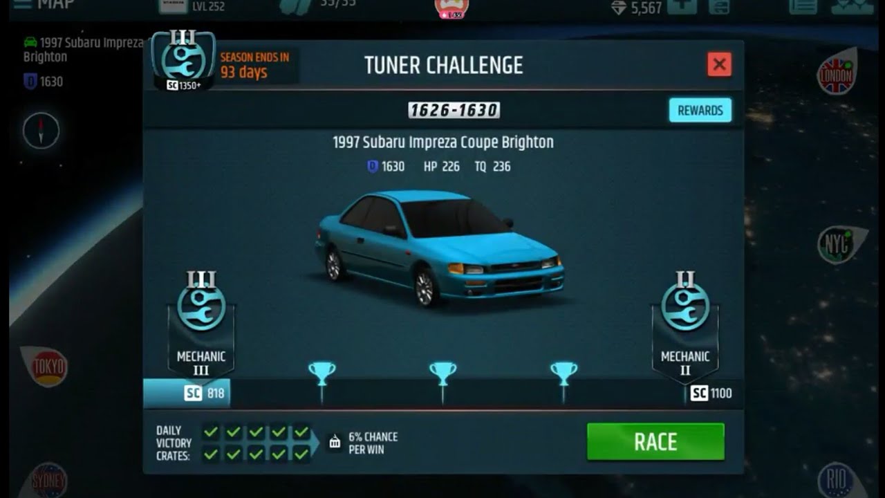 Racing Rivals Tuner Challenge 1630 - YouTube