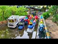Wow !!! Mobil Truk Tronton Panjang Bongkar Penuh Mobil Mobilan Truk Mixer, Kereta Api, Ambulan 