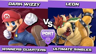 Port 6 Winners Quarters - Dark Wizzy (Mario) Vs. LeoN (Bowser) SSBU Ultimate Tournament