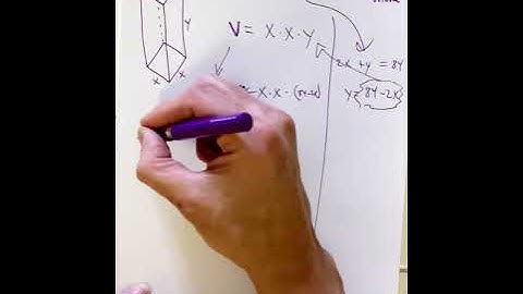 Optimization – volume of a rectangular prism