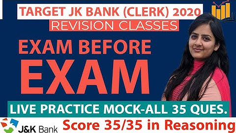 Exam before Exam|JK BANK BANKING ASSOCIATE FULL PRACTICE MOCK| #jkbankba #jkbankba #jkba