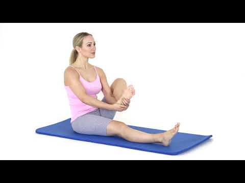 How to stretch your glutes part 8 - Seated Leg Cradle