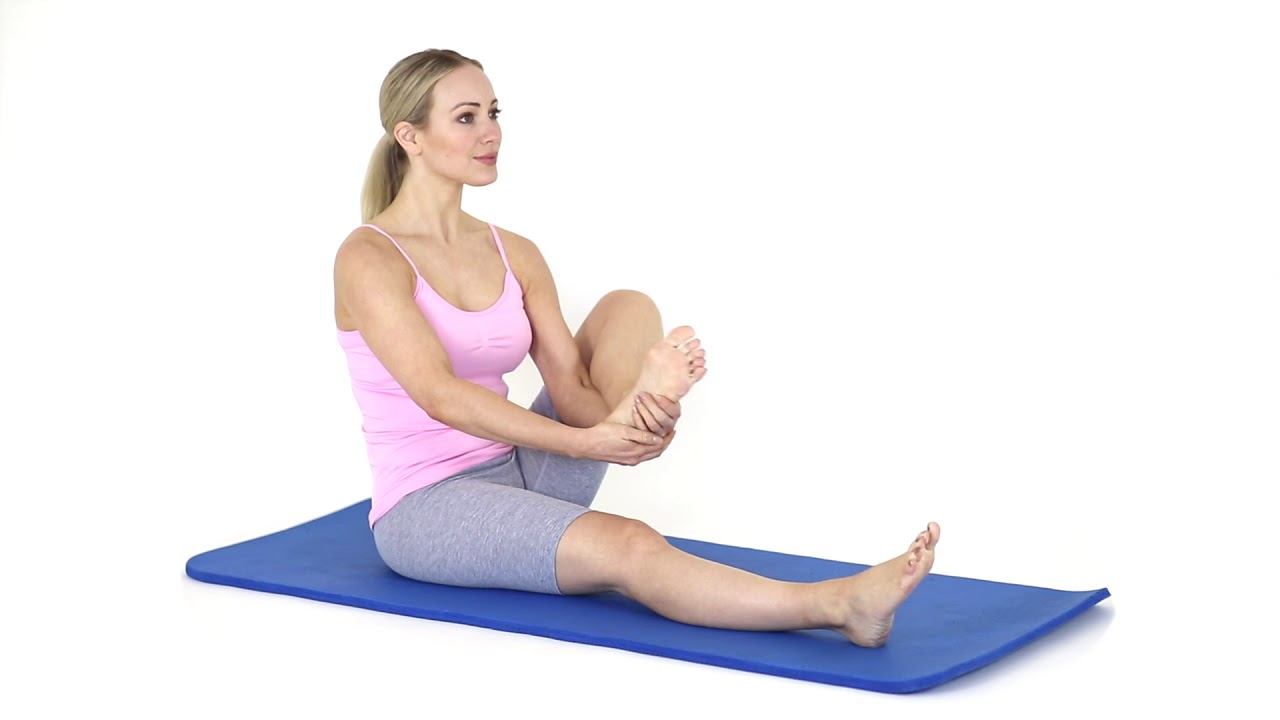 How to stretch your glutes part 8 - Seated Leg Cradle 