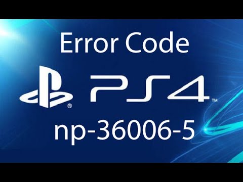PS4 Code np-36006-5 - Resetting - YouTube
