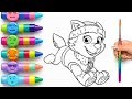Drawing Paw Patrol Cartoon 🐾 | Easy Kids Drawing Lesson