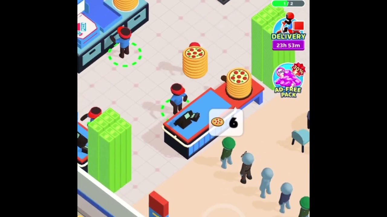  Pizza Ready - Gameplay Walkthrough Part 3 Stickman Pizza Restaurant Idle Tycoon (iOS, Android)