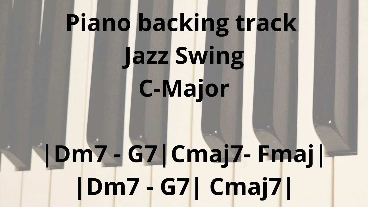 Jazz swing backingtrack in C major: Good for practicing pentatonic improvisation