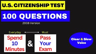 2022 USCIS Official 100 Civics Test Questions & Answers | US Citizenship (One Easy Answer) Random